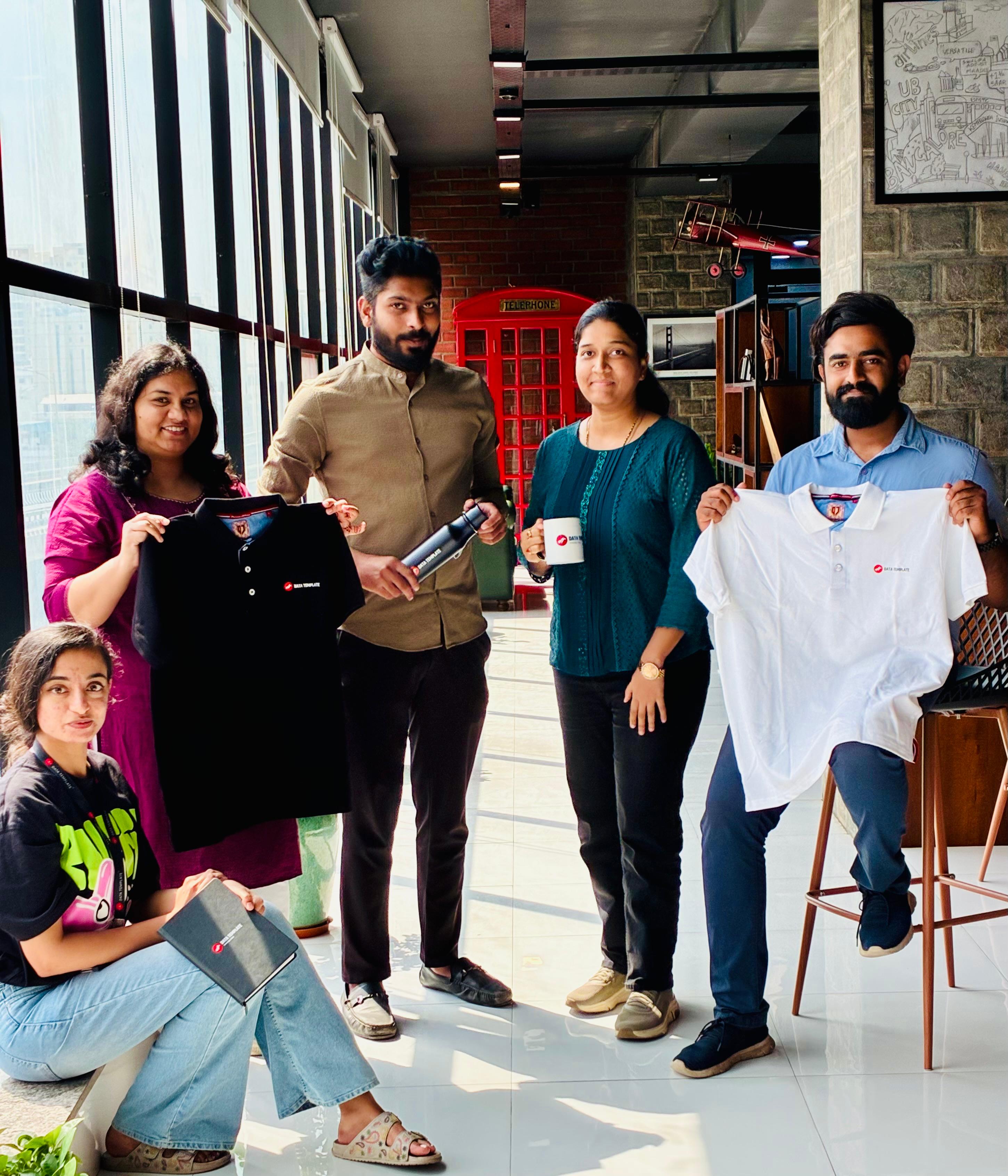 Team collaborating in lounge